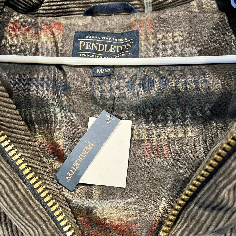 Pendleton Corduroy TPU Vest Breen Full Zip Size M NWT - Picture 3 of 7